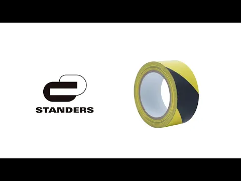 Fita para Demarcação Adesiva 33m Preto e Amarelo