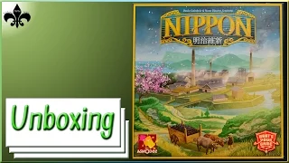 Nippon + Kurzuebersicht Brettspiel Unboxing German / Deutsch