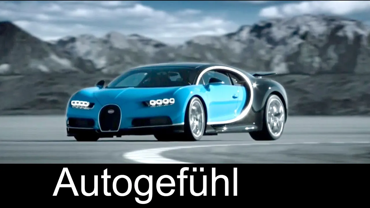 Bugatti Chiron First Trailer with Sound + World Premiere at Geneva Motor Show 2016 - Autogefühl