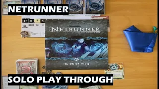 Netrunner Solo Play Through Cracking the Code variant Android LCG