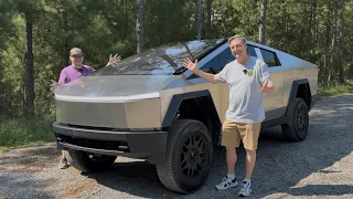 We Finally Drove a Cybertruck! 2024 Tesla Cybertruck First Drive and Review