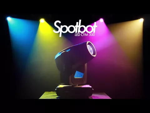 Product video thumbnail for Mega Lite SpotBot LED CYM 300 Moving Head Spot Light