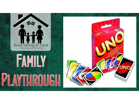 Uno Family Playthrough (Card Game Gameplay Overview, Runthrough & Review)