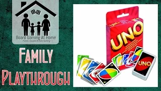 Uno Family Playthrough (Card Game Gameplay Overview, Runthrough & Review)