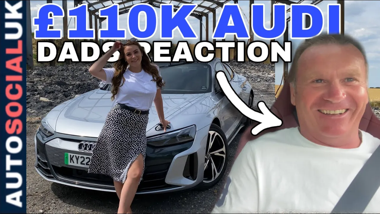 Audi E-tron GT - Dads reaction to launching (quattro 350kW Vorsprung) Review UK 4K 2022