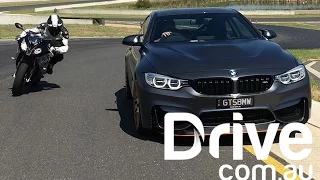 2017 BMW M4 GTS vs BMW S1000 RR Comparison | Drive.com.au