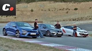 Renault Mégane Trophy-R, Seat León Cupra, Volkswagen Scirocco R | Prueba compactos | coches.net
