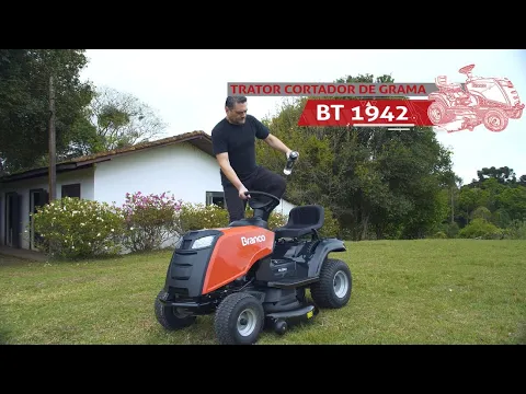 Trator Cortador de Grama a Gasolina Branco