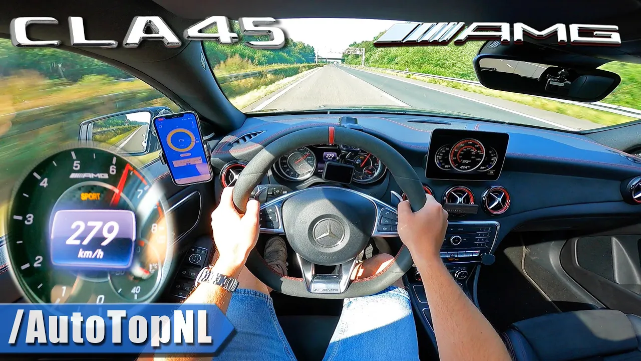 Mercedes CLA 45 AMG 381HP | TOP SPEED on AUTOBAHN [NO SPEED LIMIT] by AutoTopNL