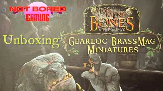 Gearloc Brass Mag Miniatures for Too Many Bones - Unboxing - Not Bored Gaming