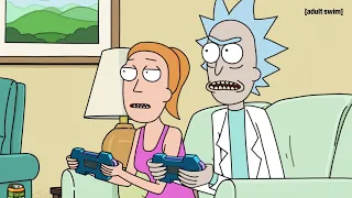 Summer and Rick Play Street Fighter | Rick and Morty | adult swim