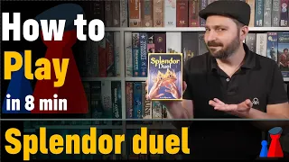 How to play Splendor duel boardgame - Full teach + Visuals - Peaky Boardgamer