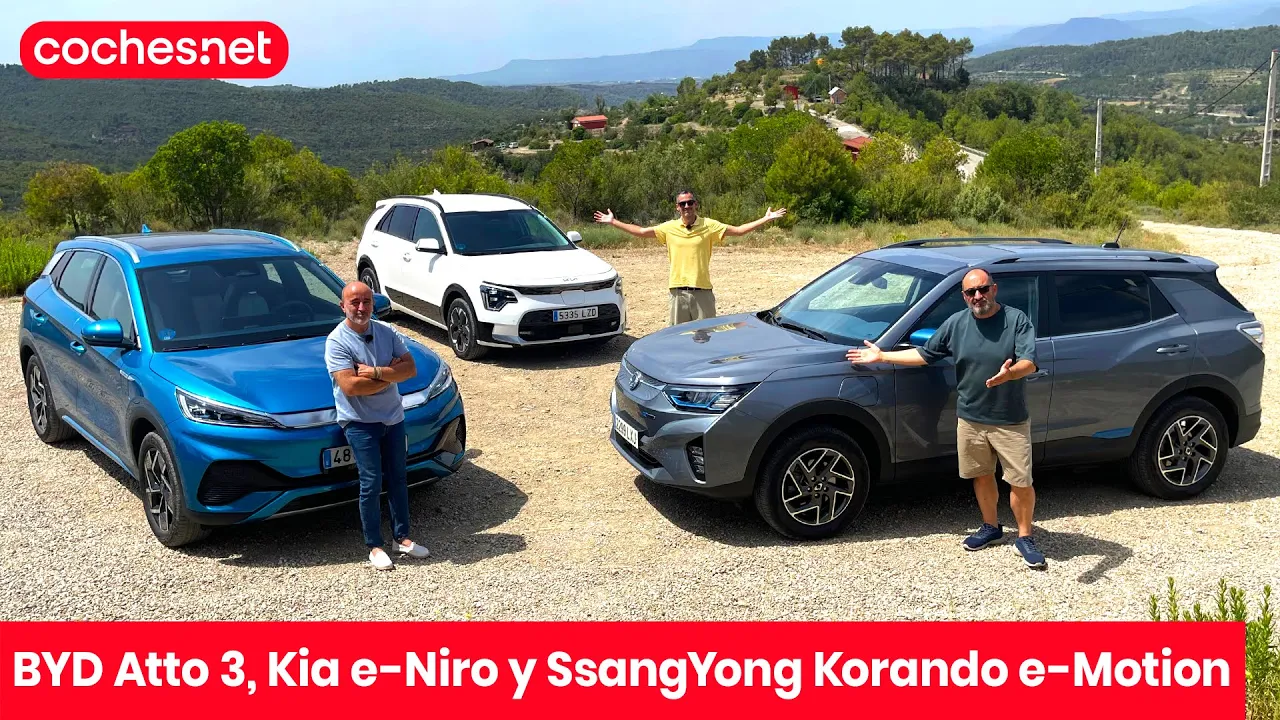 BYD Atto 3, Kia e-Niro y SsangYong Korando e-Motion | Prueba / Review en español | coches.net