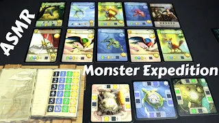 ASMR Solo Board Game Playthrough - MONSTER EXPEDITION - expedition 1