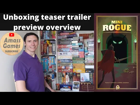 Mini Rogue a nine card solo co-op dungeon crawl board game AmassGames unboxing teaser trailer 4k