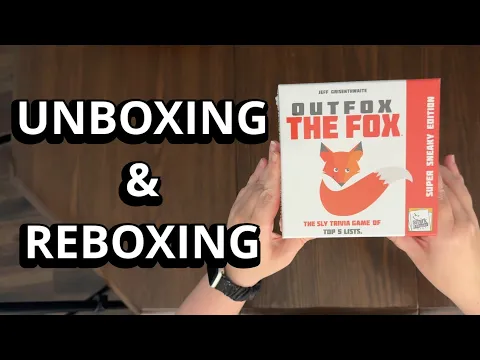 Outfox The Fox - Party Game Unboxing & Reboxing - What's in the Box?