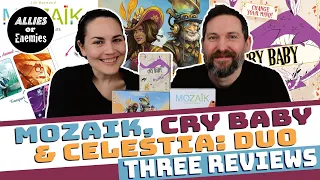 3 New Card Games: Mozaik, Cry Baby, & Celestia Duo