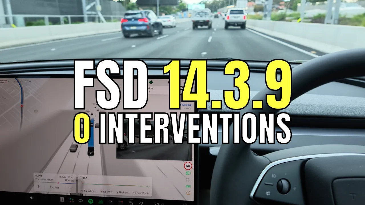 Can Tesla FSD 14.3.9 Handle Sydney Morning Traffic in Cheapest Model 3