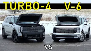 V-6 or Turbo-4?? Which is Better?? -- 2027 Kia Telluride vs. Hyundai Palisade Powertrain Comparison!