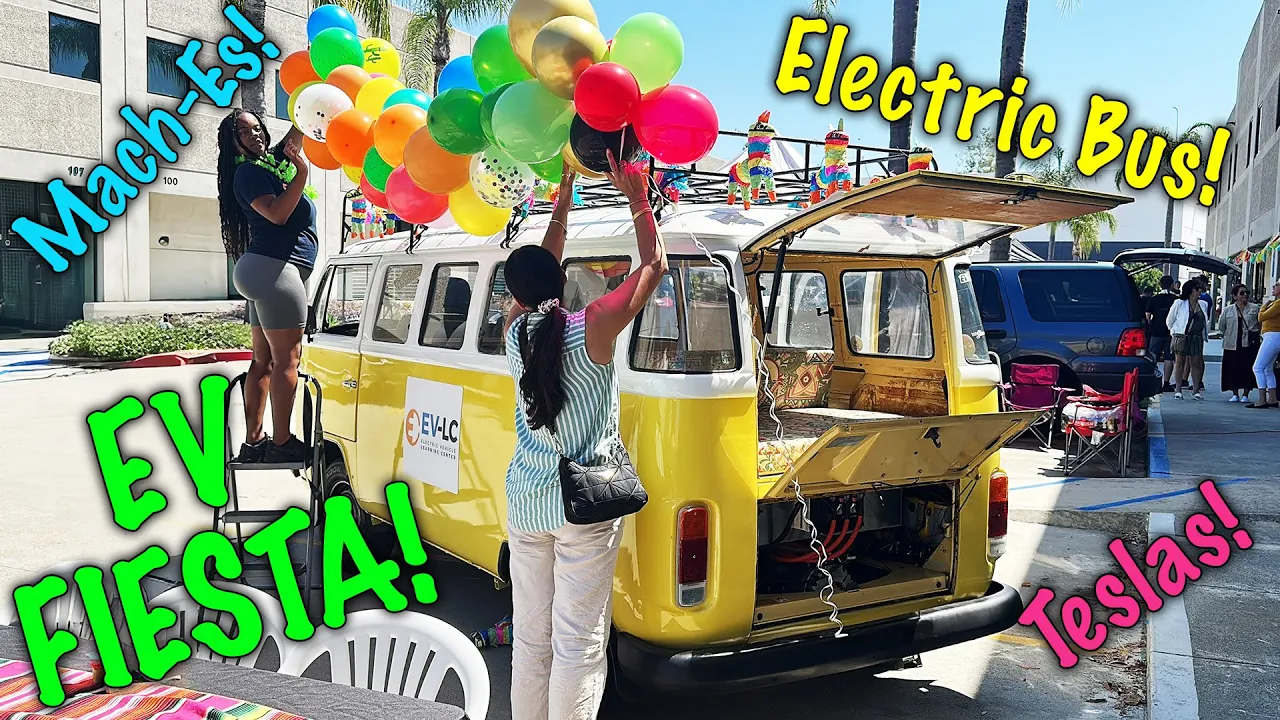 EV Fiesta Meetup!!! - VW Bus conversion, custom Mach-Es, and lots of Teslas!