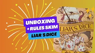 Unboxing Liar's Dice and Rules Skim through - Playte games