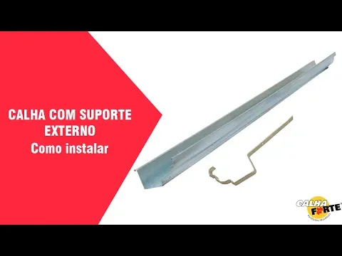 Suporte Torcido Calha Moldura 28 Externo Marrom Calha Forte