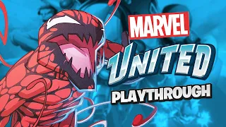 Marvel United Playthrough - Carnage vs Spiderman, Venom, Black Cat and Spiderwoman