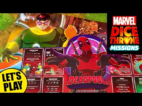 Marvel X-Men Dice Throne: MISSIONS - Deadpool vs Doc Ock solo playthrough