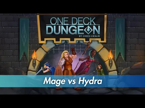 One Deck Dungeon Playthrough - Mage vs Hydra