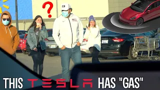 Shoppers React to Tesla's NEW 'Boombox' FARTING HORN! | Walmart meets Holiday Update 20.48.25