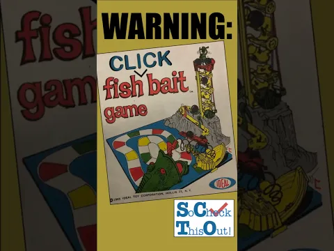 WARNING: CLICK (fish) BAIT! Vintage Ideal 1965 Fish Bait Game Demo - Shoot a man into the fish mouth