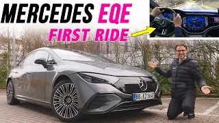 First ride in the Mercedes EQE 350 RWD ! How does the electric CLS / E-Class EV feel?