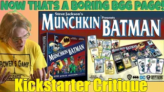 Munchkin Batman - Kickstarter Critique Review