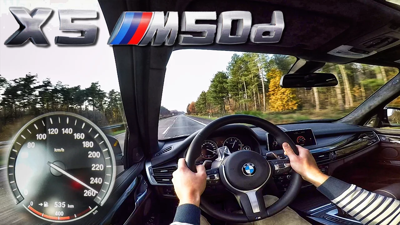 BMW X5 M50d F15 AutoBahn Test Drive Acceleration & Top Speed