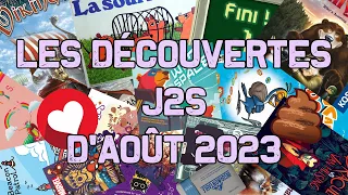 #J2S  - LES DÉCOUVERTES LUDIQUES D'AOÛT 2023