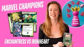 Marvel Champions - Trickster Takeover Enchantress vs Ironheart solo board game playthrough