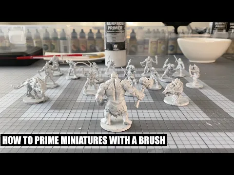 How to prime miniatures with a brush