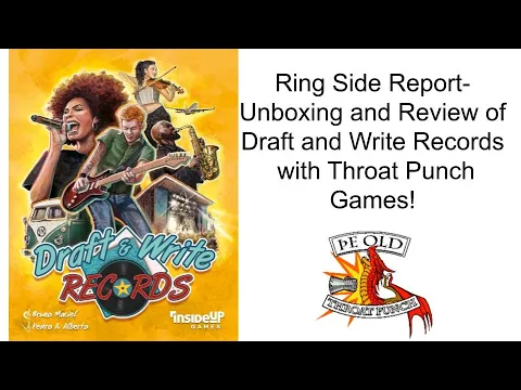 Ring Side Report-Board Game Review of Draft & Write Records