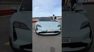 I got to watch the @Porsche Taycan GT set the EV Lap World Record and then drive it myself! 😏 #ev