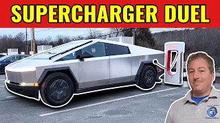 Tesla Cybertruck Supercharger V3 vs V4 (really V3.5) Comparison With Full Charging Analysis
