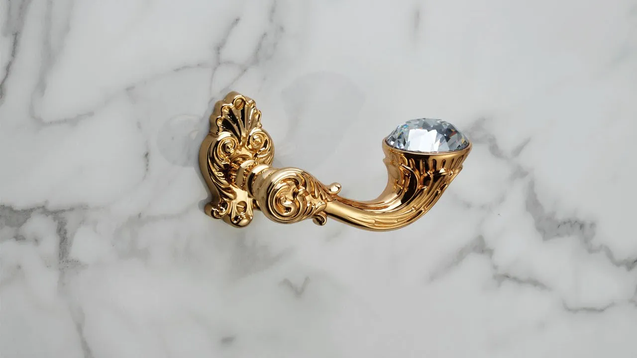 Tay nắm khóa cửa Brilliant crystal 1526 PL Lineacali cổ điển Châu Âu