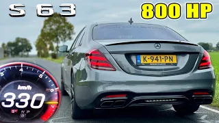 800HP Mercedes AMG S63 W222 *STRAIGHT PIPE* // 0-100 100-200 200-300