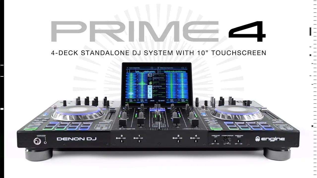 Product video thumbnail for Denon DJ Prime 4 Standalone 4-Deck DJ System with Touchscreen