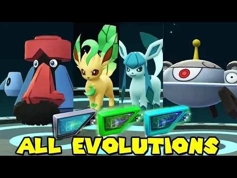 ALL NEW LURE MODULE EVOLUTIONS IN POKEMON GO LEAFEON, GLACEON,
PROBOPASS, MAGNEZONE