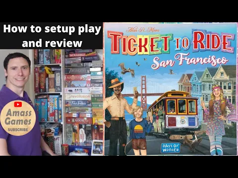Ticket to Ride: San Francisco - how to setup play and review. Tabletop Gaming Live 2022 * AmassGames