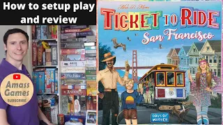 Ticket to Ride: San Francisco - how to setup play and review. Tabletop Gaming Live 2022 * AmassGames