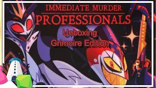 Unboxing of the Helluva Boss IMP Immediate Muder Professionals board game Grimoire Edition