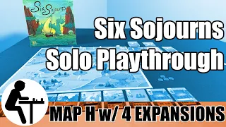 Six Sojourns Solo Playthrough: Map H with 4 Expansions