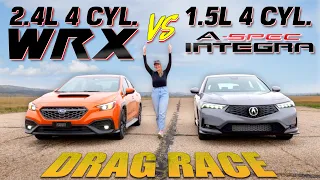 Acura Integra vs Subaru WRX Drag Race: Affordable, Manual, Turbo - But Fast?
