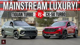 2026 Mazda CX-50 Turbo vs. 2026 Volkswagen Tiguan Turbo | Upscale Ambiance Without The Premium Price